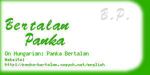 bertalan panka business card